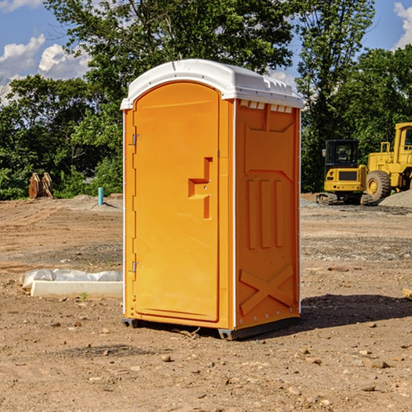 how often are the portable restrooms cleaned and serviced during a rental period in Greensboro